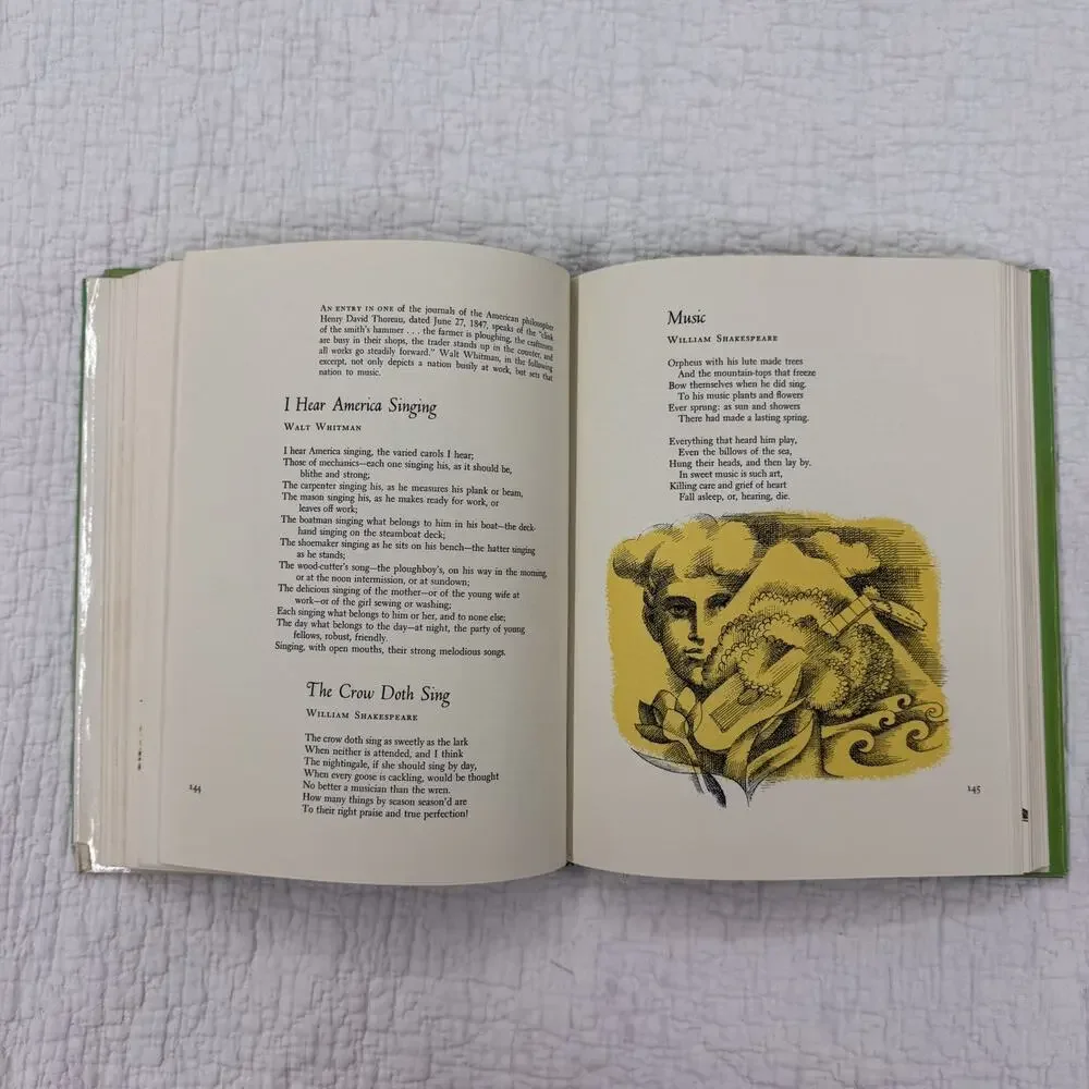 Vintage 1976 Illustrated Treasury Of Poetry For Children Hardcover Book